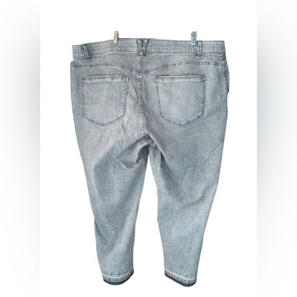 Democracy 'Ab'Solution Women’s Button Fly, High Waist Jeans. Ankle Gray Size 24W - Picture 3 of 8